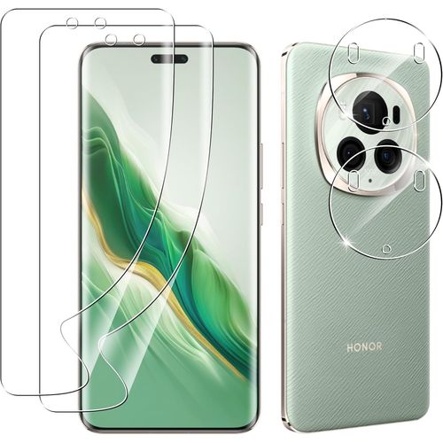 Film Protecteur Souple Tpu [2+2 Pièces] Pour Honor Magic 6 Pro - Hd Transparent, Anti-Trace, Auto-Réparation, 0.33mm Ultra-Fin, Sensibilité Tactile Optimisée