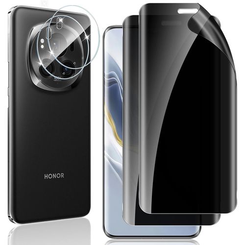 Film Protection Confidentialité Honor Magic 6 Lite, Anti-Espionnage Tpu Auto-Cicatrisant Anti-Empreintes 2 Films Écran + 2 Caméra Transparent