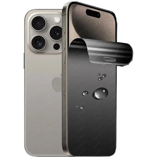 Film Hydrogel Anti-Espion Iphone 15 Pro Max 6.7"" 2 Pièces, Auto-Réparation Hd 99% Compatible Face Id, Tpu Flexible Installation Facile Sans Bulles