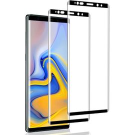 Film Protection Écran Verre Trempé Pour Samsung Galaxy Note 9 - 2 Pièces Haute Qualité 3d Incurvé Couverture Intégrale Dureté 9h Sans Bulles Transparent