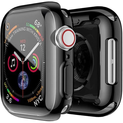 Housse De Protection Compatible Apple Watch Series 9 41mm - 2 Pièces, Tpu Souple Anti-Choc, Léger, Accès Direct À La Charge - Noir Double