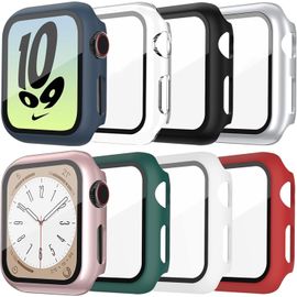 Housse De Protection Complète Anti-Rayures Pour Apple Watch Series 8/7 41mm - Coque Pc Et Verre Trempé Hd Avec Design Ultra-Fin Transparent (8 Pièces)