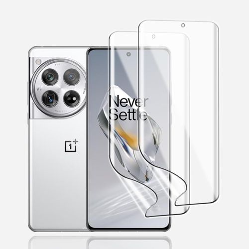 Film Protection Hydrogel Hd Transparent Auto-Cicatrisant Anti-Rayures Pour Oneplus 12, 2pcs Tpu Flexible Revêtement Oléophobe Incolore