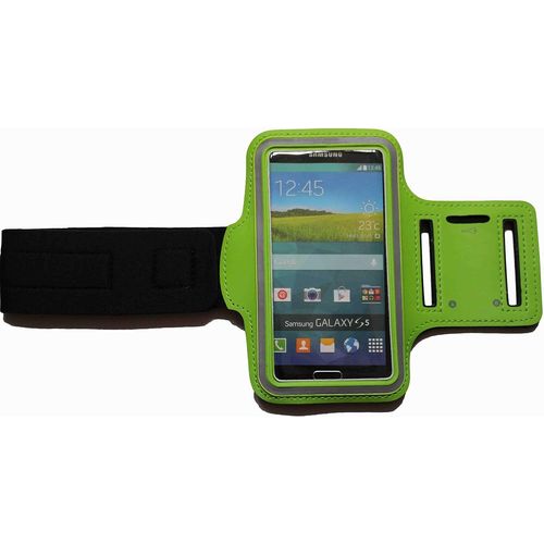Housse Brassard Sport Imperméable Anti-Chocs Pour Samsung Galaxy A30, Respirant Léger Avec Pochette Clés Réglable, Vert