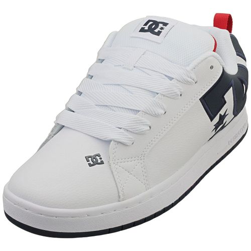 Dc Shoes Court Graphik Chaussures De Skate Blanc Marine Rouge