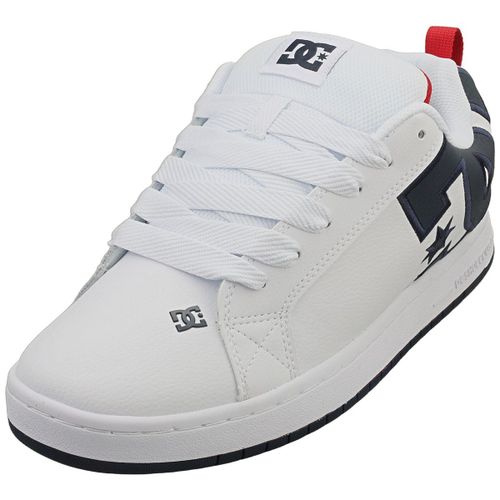 Dc Shoes Court Graphik Chaussures De Skate Blanc Marine Rouge