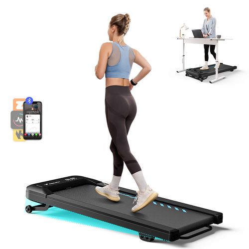 Tapis De Marche - Merach, 9% Inclinaison, 2,5 Cv, Silencieux, Connecté App, Télécommande Magnétique, Connecté App, Écran Lcd