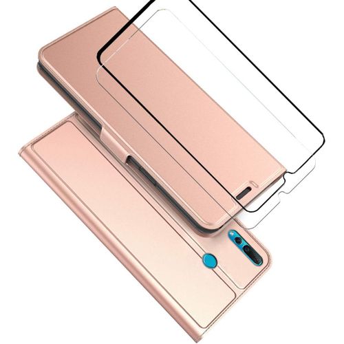 Housse Étui Portefeuille Ultra Mince Pour Xiaomi Mi 9t Pro Avec Support Magnétique, Fente Cartes, Protection Écran En Cuir Pu Souple - Rose Doré