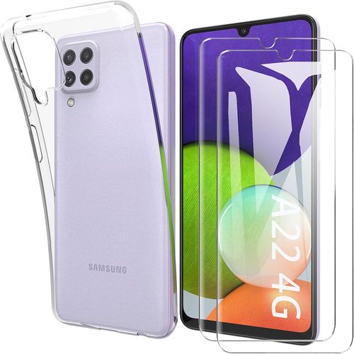 Housse de Protection Transparente Ultra Mince pour Samsung Galaxy A22 4G - TPU Souple Anti-Rayures, Compatible Charge Sans Fil, Design Original et Léger
