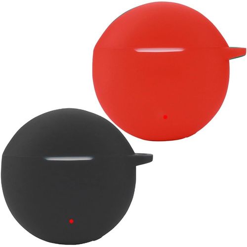 Housse Silicone Protectrice Pour Honor Earbuds X5 - Charge Sans Fil, Antichoc, Design Mignon 3d Anti-Rayures (Noir/Rouge)