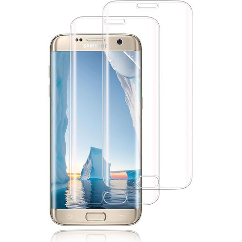 Lot De 2 Films Protection Écran Verre Trempé 9h Anti-Rayures Et Chocs Pour Samsung Galaxy S7 Edge - Ultra Clair Avec Sensibilité Tactile Maximale