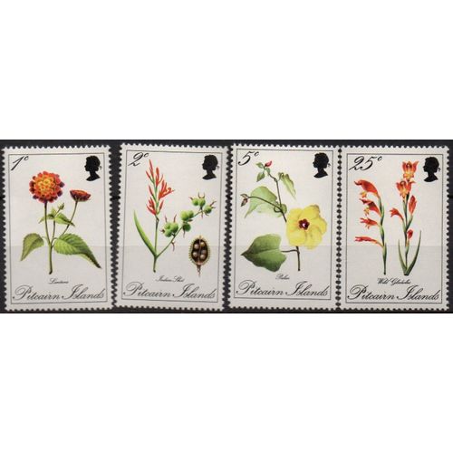 Pitcairn ( Océanie ) Timbres Fleurs 1970