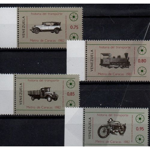 Venezuela Timbres Histoire Des Transports 1982