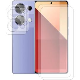 Lot De 2 Films Protecteurs Caméra Verre Trempé 9h 0.26mm Pour Xiaomi Redmi Note 13 4g+ Anti-Rayures/Éclats Ultra-Fin Transparent Sans Bulles