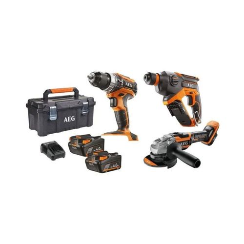Pack Perceuse-visseuse à percussion - Meuleuse - Perforateur - 2 Batteries 4,0Ah - Chargeur - JP18L3-402TB