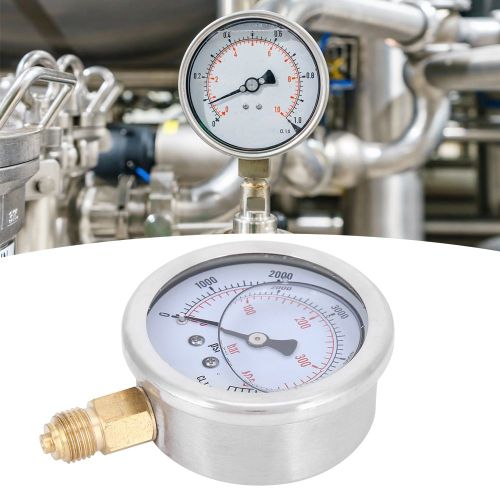 Manometre a pression radiale remplie d'huile TSPGG604400bar 1/4BSP Y60 pour machines