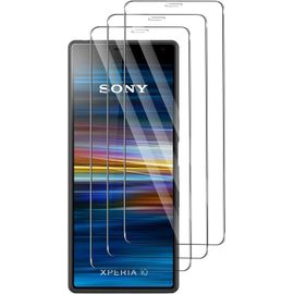 Lot De 3 Films Protection Verre Trempé Pour Sony Xperia 10 - Anti-Rayures 9h, Sans Bulles D'air, Ultra Résistant Hd Transparent Avec Revêtement Oléophobe Et Toucher Sensible