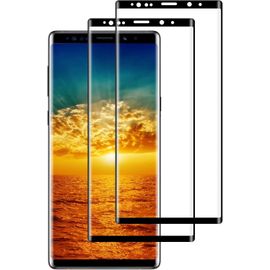 Protecteur D'écran En Verre Trempé 9h Anti-Rayures Pour Samsung Galaxy Note 9 - 2 Pièces, Film Protection 3d Couvrant, Haute Sensibilité, Anti-Empreintes, Ultra Fin 0.3mm, Noir