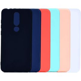 Lot De 6 Coques Tpu Silicone Pour Nokia 6.1 Plus - Étuis Souples Ultra-Minces Anti-Chocs - Noir, Bleu Foncé, Rouge, Vert Menthe, Rose, Transparent
