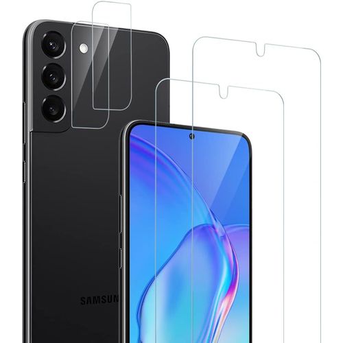 Pack De 4 Protections Écran Verre Trempé Samsung Galaxy S22 Plus - 9h Anti-Rayures Antichoc Hd Antihuile Transparent Ultra Clair