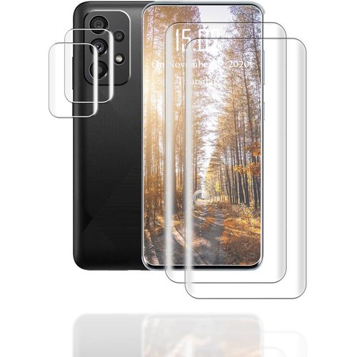 Pack De 2 Protections D'écran + 2 Protège-Lentilles Verre Trempé 9h Pour Samsung Galaxy A53 5g/S22, Anti-Rayures Sans Bulles, Installation Facile Hd Transparent