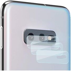 Protecteur Caméra Arrière En Verre Trempé 9h Pour Samsung Galaxy S10e - Anti-Rayures Hd, Sans Bulles, 0.3mm Ultra-Fin, 3 Pièces Transparent