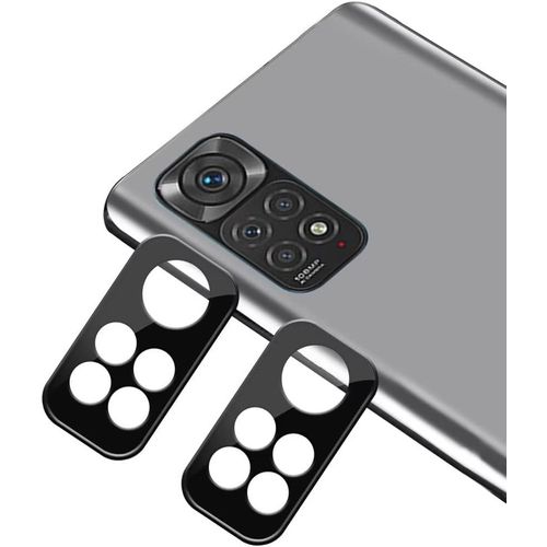Protecteur Caméra Arrière Pour Xiaomi Redmi Note 11 - Film De Protection 9h Anti-Rayures Avec Revêtement Oléophobe, Compatible Flash Haute Transparence Noir (2 Pièces)