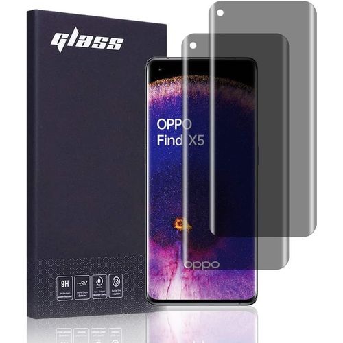 Protecteur D'écran Confidentialité Anti Espion Compatible Oppo Find X5 - Film De Protection Anti-Empreintes Digitales, Couverture Complète, Anti-Rayures Auto-Cicatrisant (2 Pièces)