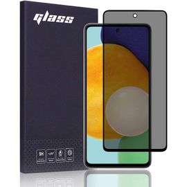 Protecteur D'écran En Verre Trempé Anti-Espion Pour Samsung Galaxy A52 5g/4g/A52s 5g - Confidentialité 30°, Dureté 9h, Couverture 3d, Anti-Rayures, Compatible Touch Id