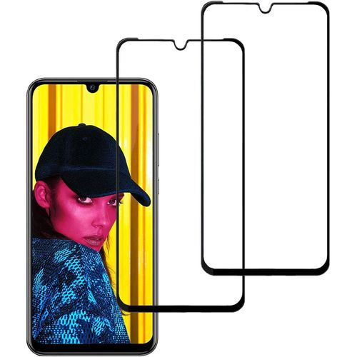 Protecteur D'écran En Verre Trempé Huawei P Smart 2019 [6,21 Pouces] - 2 Pack Ultra-Fin 0,33mm Anti-Empreintes 9h Résistant Aux Chocs Bord 2,5d Transparence 99% Noir