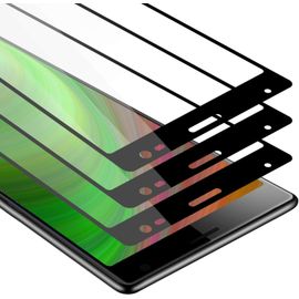 Protecteur D'écran En Verre Trempé 9h Pour Sony Xperia 10 - 3 Pièces, Couverture Complète, Anti-Rayures, Résistant Aux Chocs, Sensibilité Tactile 3d - Transparent Et Noir
