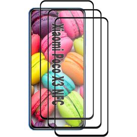 Protecteur D'écran Verre Trempé 9h Pour Xiaomi Poco X3 Nfc (6.67"") - Ultra Fin 0.33mm, Transparence 99.99%, Sans Bulles, Couverture Complète, Sensibilité Tactile - 3 Pièces Noir
