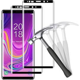 Protecteur D'écran Verre Trempé Samsung Galaxy Note 9 - 2 Pièces, Anti-Rayures 9h, Revêtement Oléophobe, Haute Transparence 99,9%, Bords Arrondis, Installation Facile Sans Bulle