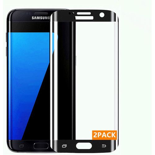 Protecteur D'écran Verre Trempé 9h Pour Galaxy S7 Edge [2 Pièces] 3d Couverture Intégrale Anti-Rayures/Chocs Haute Transparence Tactile Sensible - Noir