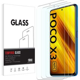 Protecteur D'écran Verre Trempé 3 Pièces Pour Xiaomi Poco X3 Nfc/Pro - Dureté 9h Anti-Rayures, Anti-Empreintes Hd Transparent Avec Sensibilité Tactile Et Kit De Nettoyage