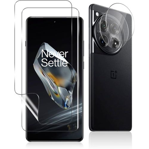 Protecteur D'écran Tpu Auto-Guérissant Pour Oneplus 12 Avec Protège-Caméra - Anti-Rayures, Compatible Empreinte Digitale, 2 Films + 2 Protections Caméra