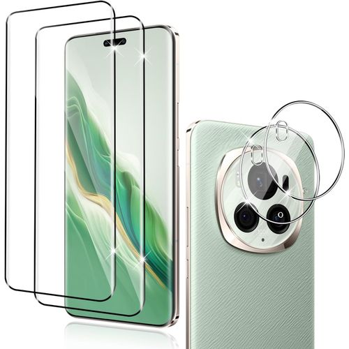 Protection D'écran Verre Trempé 9h Et Film Caméra Pour Honor Magic 6 Pro - Antichoc, 99% Transparence, Installation Sans Bulles Avec Accessoires Inclus