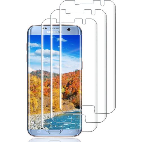 Protection D'écran En Verre Trempé Pour Samsung Galaxy S7 Edge [3 Pièces] 9h Dureté, Haute Sensibilité Tactile, Ultra Mince 0.26mm, Transparence 99% - Cristal Clair