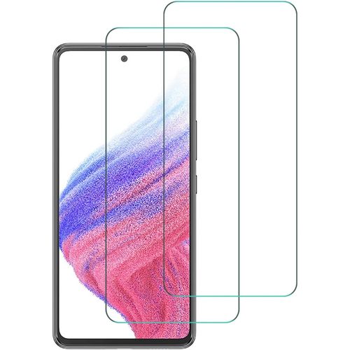 Protection D'écran Verre Trempé 9h Anti-Rayures Pour Samsung Galaxy A53 5g 6.5"" - 2 Pièces, Transparence 99% Hd, Revêtement Anti-Traces, Installation Facile Sans Bulles
