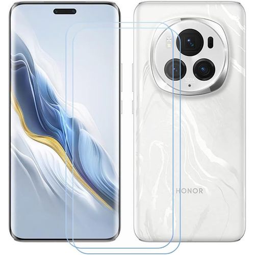 Protection D'écran Verre Trempé 9h Pour Honor Magic6 Pro - 2 Pack Anti-Rayures/Traces, Ultra Fin 0,33 Mm Avec Couverture Complète Transparente
