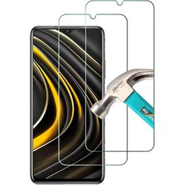 Protection D'écran Verre Trempé 2 Pack Pour Xiaomi Poco M3 6,5"" - Anti-Choc, Anti-Rayures, Transparent Hd Avec Découpes Précises