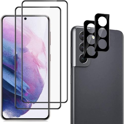 Protecteurs D'écran Et Objectif En Verre Trempé 9h Anti-Rayures Pour Samsung Galaxy S22 Plus 5g - Compatible Photo Nuit, Auto-Adhésion Sans Bulles, Transparence 99.99% (Lot De 2)