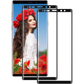 Protection D'écran En Verre Trempé 9h Anti-Bulles Pour Samsung Galaxy Note 9 - Film Ultra Transparent Anti-Empreintes Avec Bords 2.5d Résistant Aux Rayures Noir