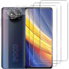 Verre Trempé 9h Pour Xiaomi Poco X3 Nfc - Kit 3 Films Protection Écran Hd + 3 Protecteurs Caméra Arrière, Ultra Clair, Antichoc, Sans Bulles, Revêtement Antitraces Et Antidérapant