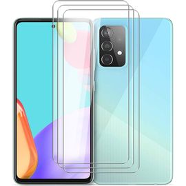 Verre Trempé 9h Protecteur D'écran Pour Samsung Galaxy A52 5g (6.5"") - 3 Pièces, Anti-Rayures, Revêtement Hydrophobe/Oléophobe, Ultra-Fin 0.3mm, Hd Sans Bulles