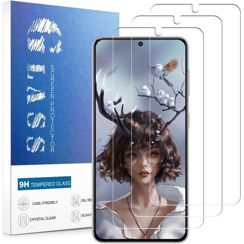 Verre Trempé 9h Protection D'écran 3d Pour Samsung Galaxy S22 Plus/S22+ 5g - 3 Pièces Couverture Complète Anti-Empreintes Transparence Haute Installation Facile Sans Bulles