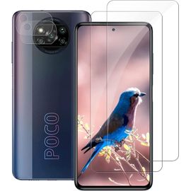 Verre Trempé 9h Anti-Rayures Pour Xiaomi Poco X3 Nfc/Pro 3 - Protection Écran 2,5d Anti-Empreintes, 2 Pièces, Installation Facile, Transparent
