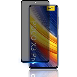 Verre Trempé 9h Anti-Spy Pour Xiaomi Poco X3 Nfc/Pro, Protection D'écran Anti-Rayures Et Empreintes, Sans Bulles, Compatible Reconnaissance Faciale, Transparent