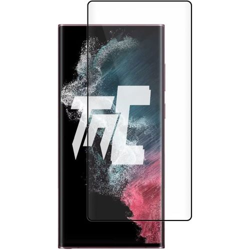 Verre Trempé 3d Incurvé Pour Samsung Galaxy S22 Ultra - Protection 9h Anti-Rayures Et Oléophobique - Ultra-Mince 0.26mm Avec Adhérence Totale - Transparence 95% - Noir