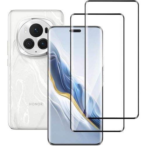 Protections D'écran Verre Trempé 9h Pour Honor Magic6 Pro - Lot De 2 Films 3d Anti-Rayures, Anti-Traces, Couverture Complète Avec Bordure Courbée Et Installation Sans Bulles